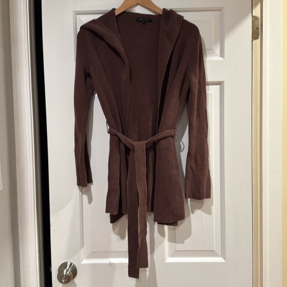 BCBG Long Open Hooded Cardigan - Picture 1 of 7